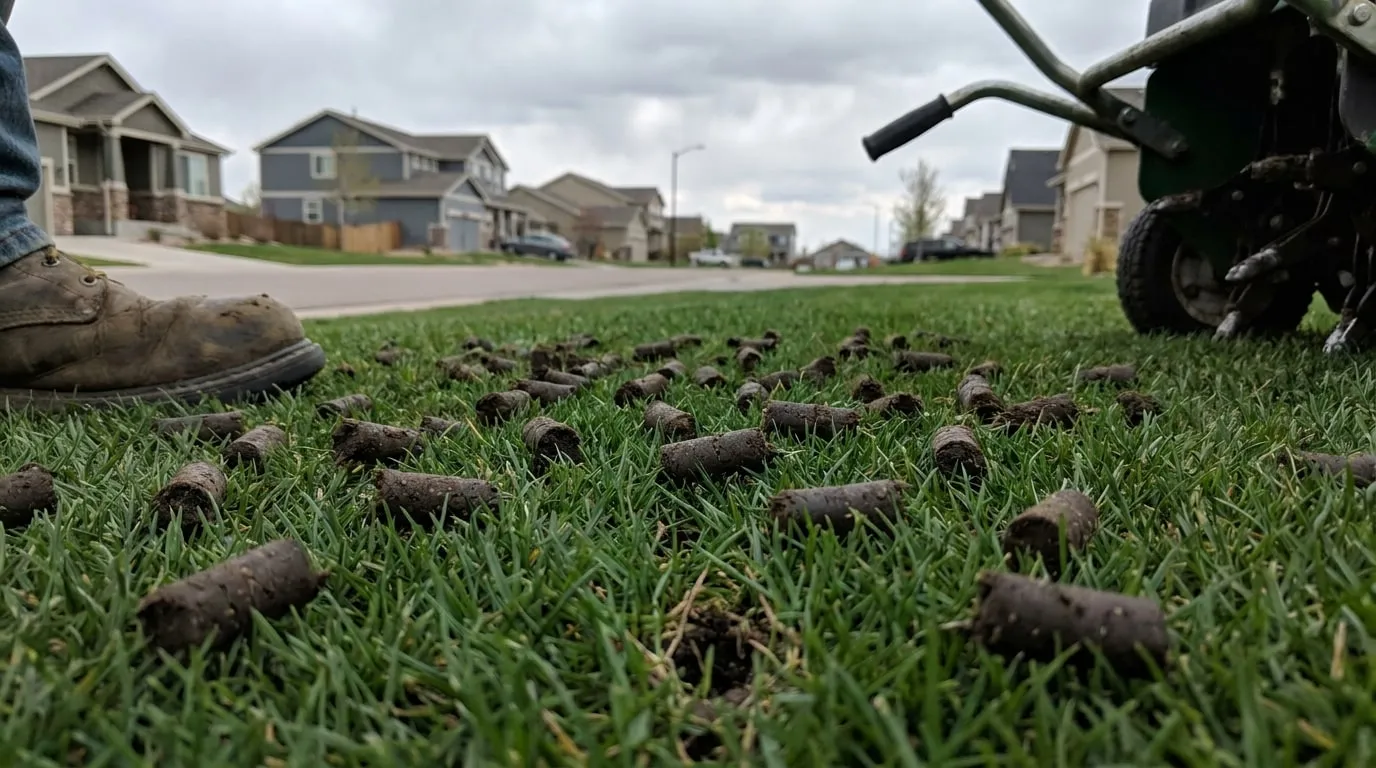 Aeration & Fertilization: example of the finished result